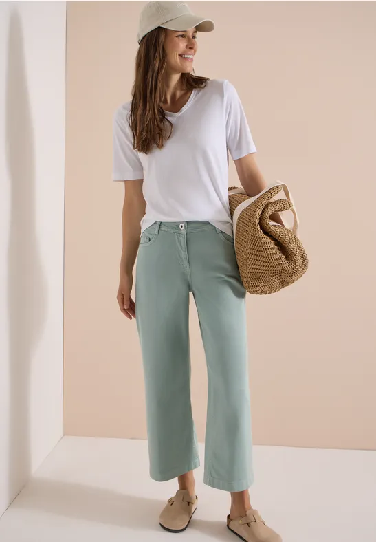 High-Waist Jeans mit weitem Bein