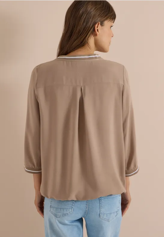 Lässiges 3/4-Arm Blusenshirt mit Streifendetail