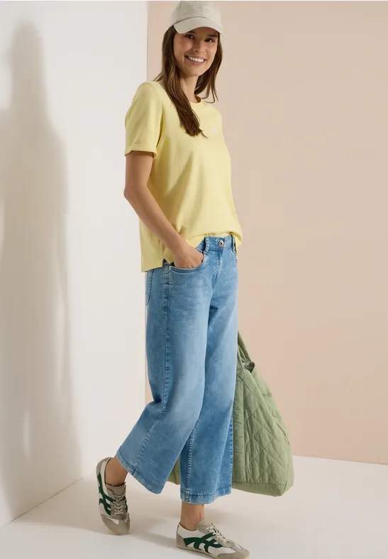 High-Waist Loose Fit 7/8-Jeans
