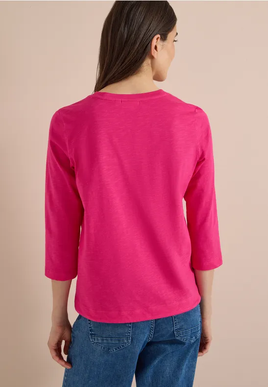 3/4-Arm Jerseyshirt mit Tunnelzug