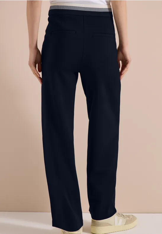 High-Waist Hose mit geradem Bein