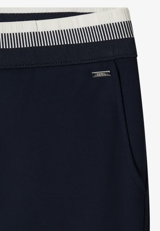High-Waist Hose mit geradem Bein