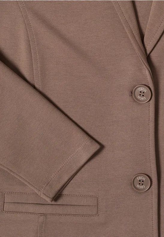 Klassischer Jersey-Blazer mit Reverskragen