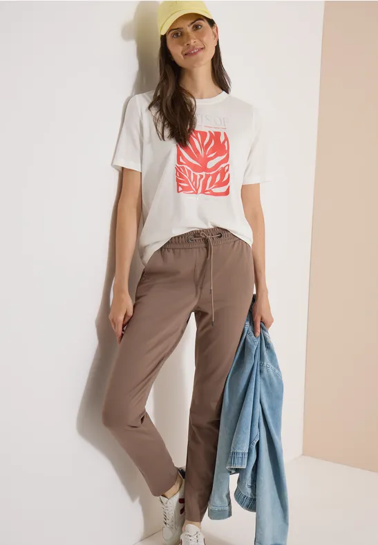 Lässige Jerseyhose mit mittlerem Bund