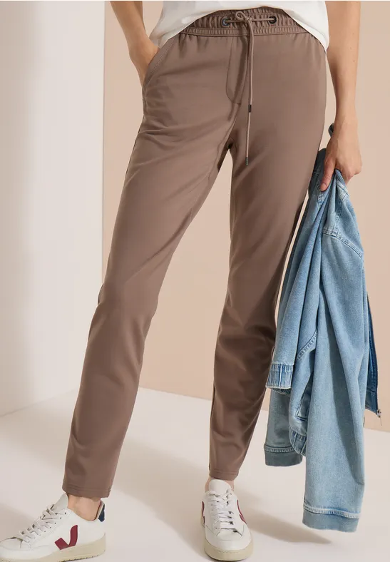 Lässige Jerseyhose mit mittlerem Bund