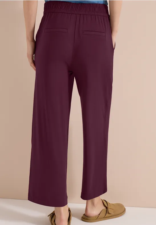 High Waist Jerseyhose mit weitem Bein