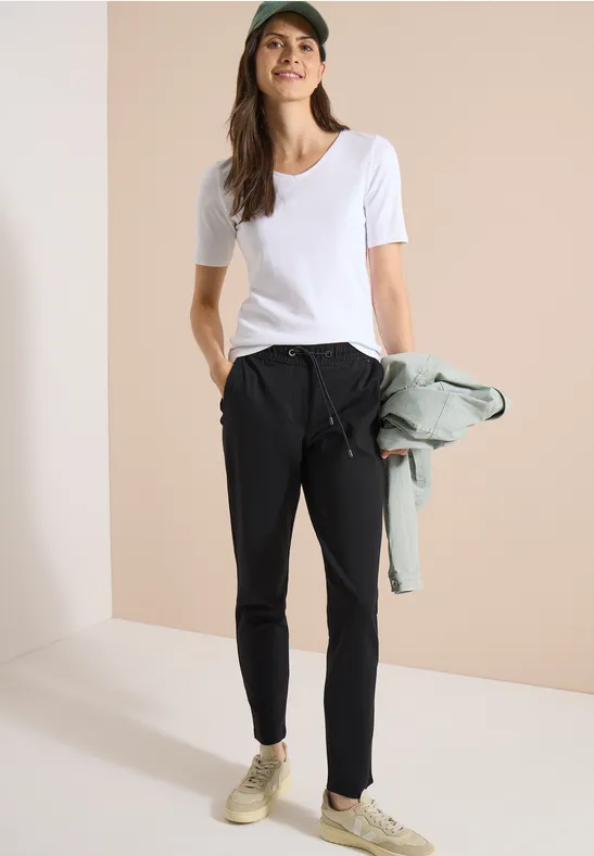 Lässige Slim-Fit Hose mit Tunnelzug