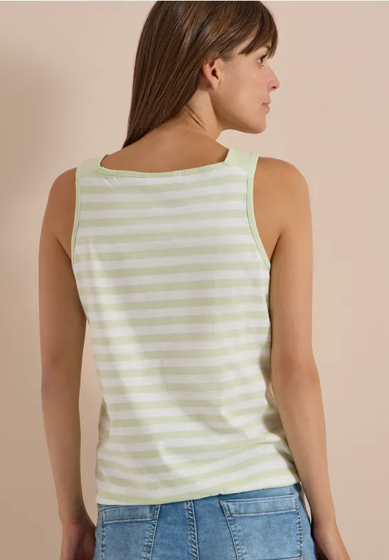 Gestreiftes Jerseytop mit geflochtenen Trägern