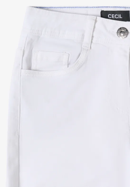High-Waist Slim-Fit Capri-Jeans