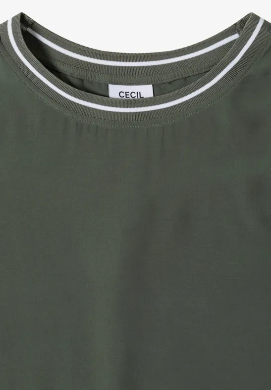 3/4-Arm Blusenshirt mit Streifendetails