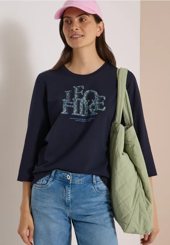 3/4-Arm Shirt mit Grafik-Artwork