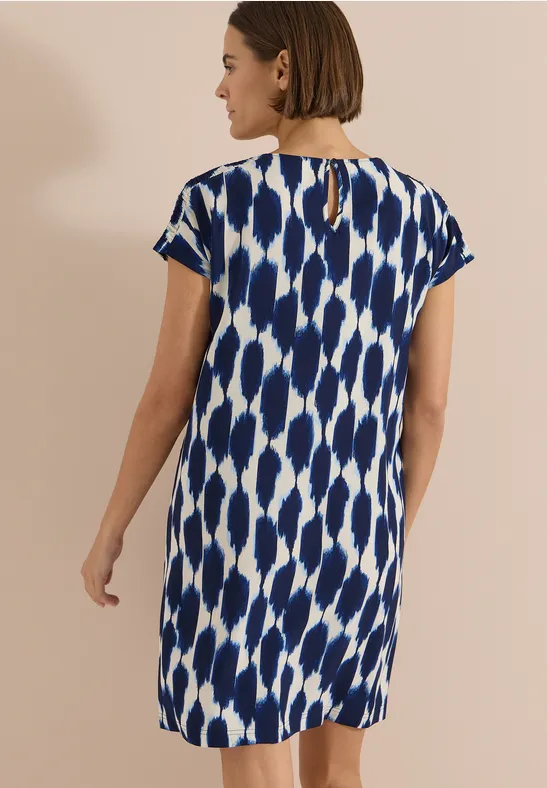 Viskosekleid mit grafischem Print