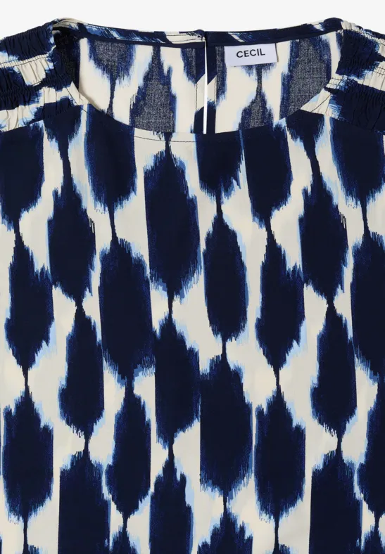 Viskosekleid mit grafischem Print