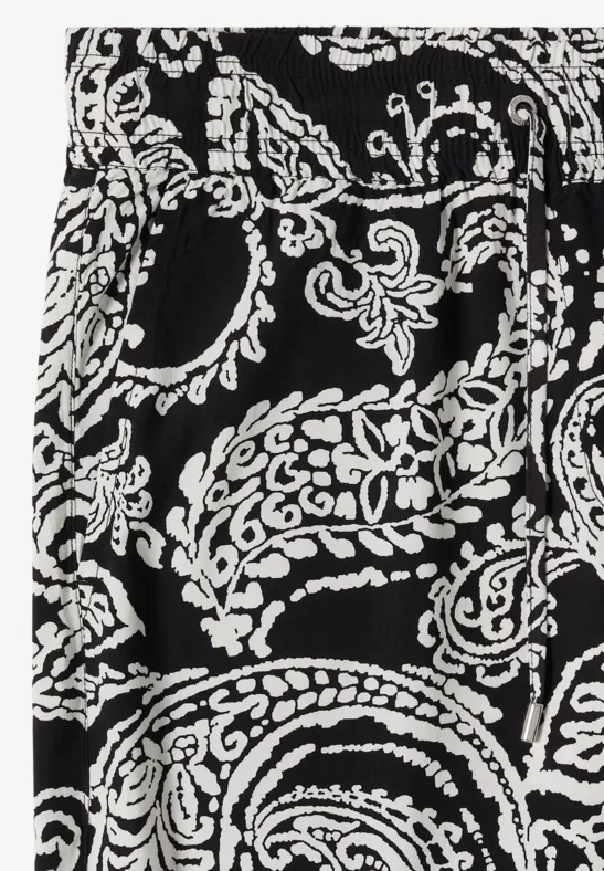 Weite Hose mit Paisley-Muster