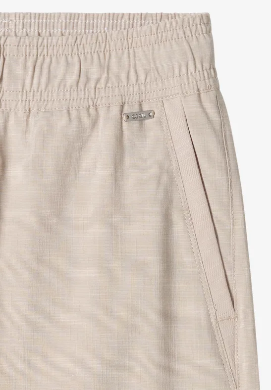 High-Waist Weitbein-Hose mit Tunnelzug