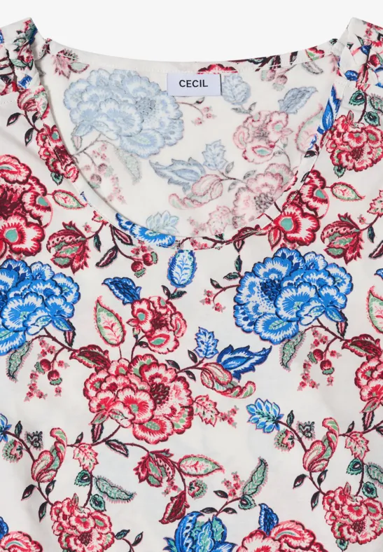 Ärmelloses Top mit Blumenmuster