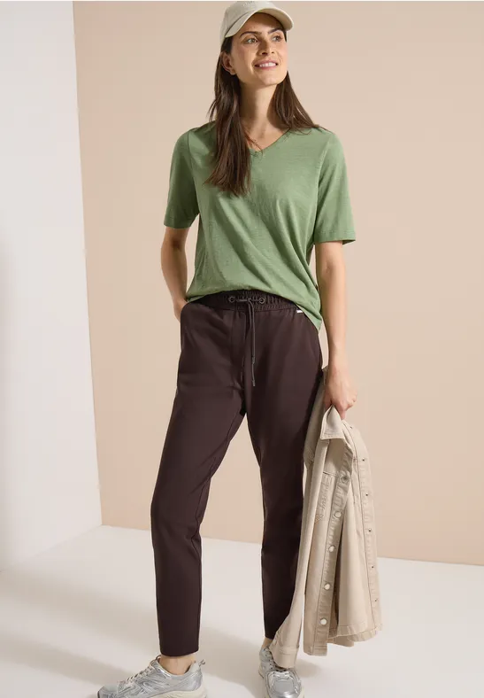 Legere Jerseyhose mit Tunnelzug