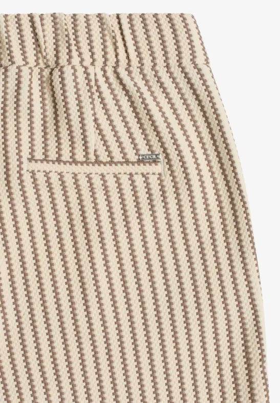 Gestreifte Hose mit weitem Bein