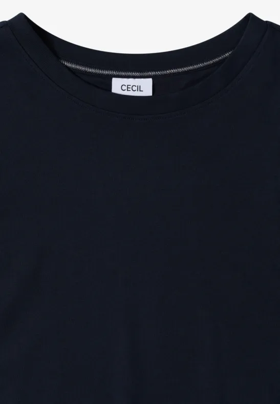 Jersey T-Shirt Kleid mit Cap-Ärmeln