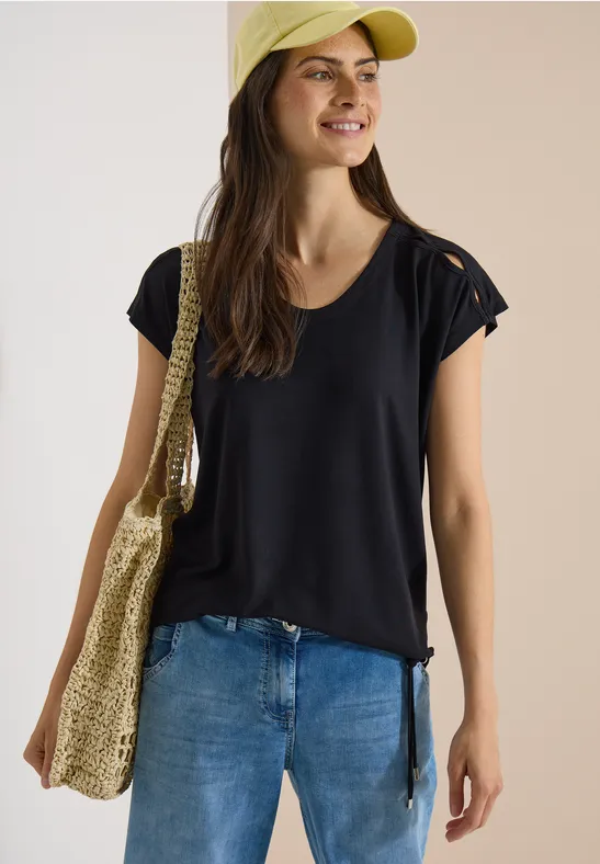 T-Shirt mit Schulter-Cut-outs