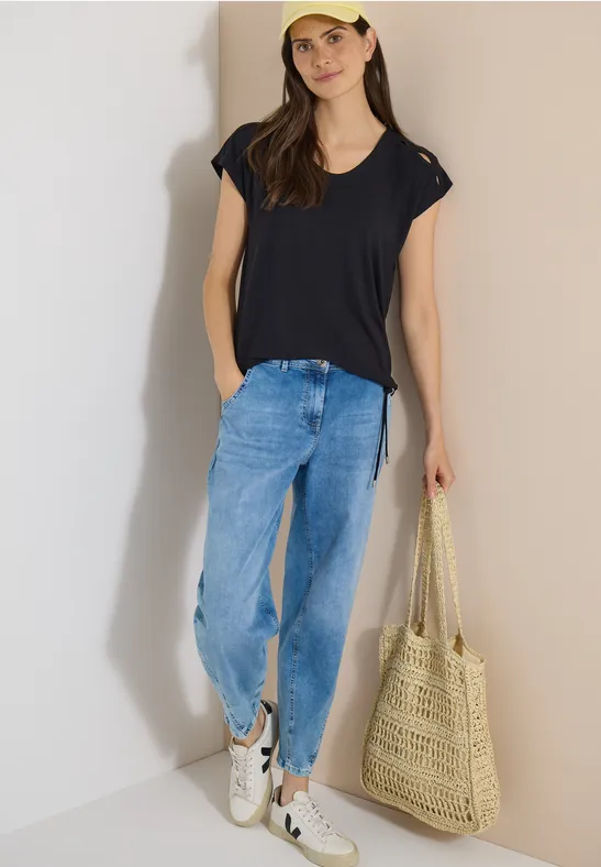 T-Shirt mit Schulter-Cut-outs