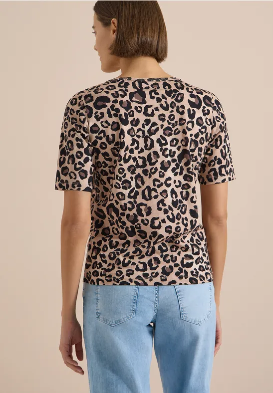 T-Shirt mit Leopardenmuster