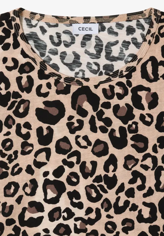 T-Shirt mit Leopardenmuster