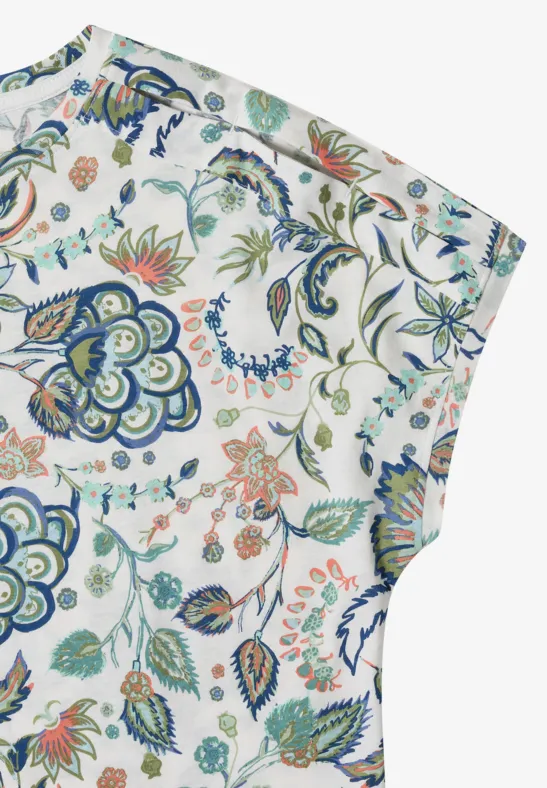 T-Shirt mit floralem Paisleymuster