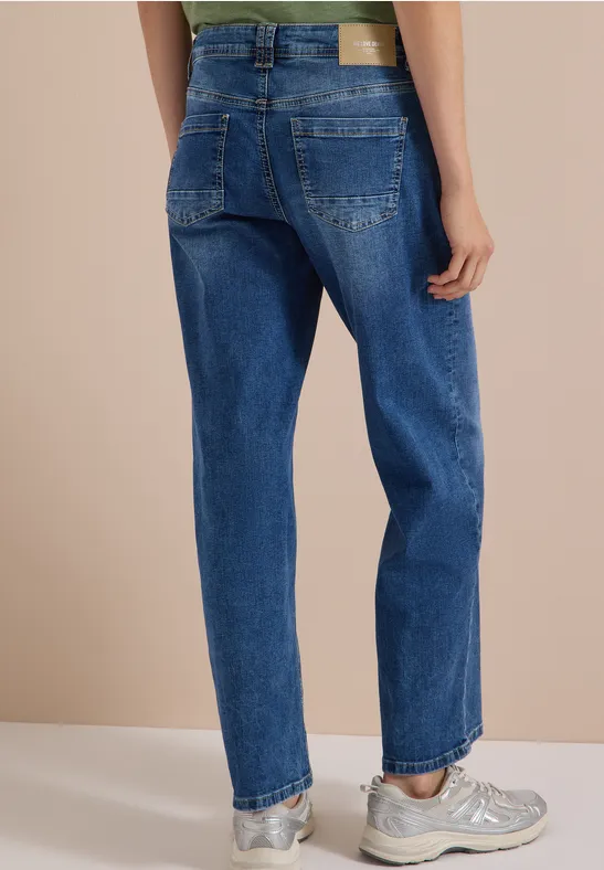 Weit geschnittene High-Waist-Jeans