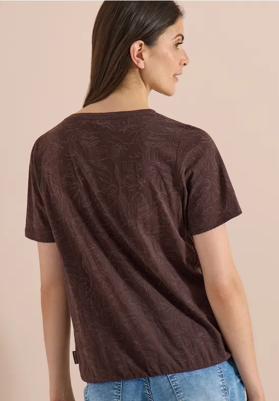 Ausbrenner-Shirt mit modernem Schriftzug