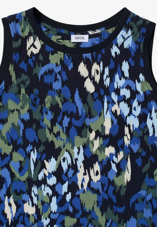 Ärmellose Bluse mit abstraktem Print