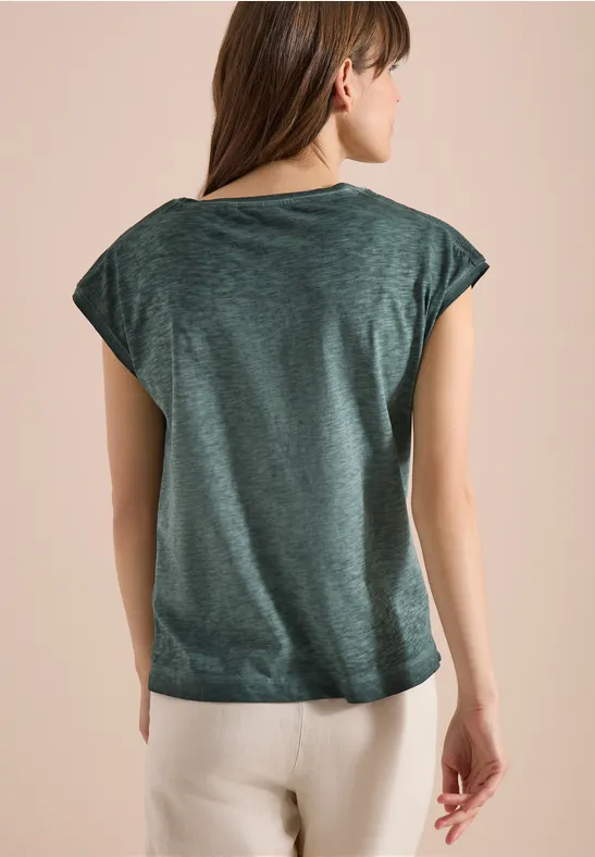 T-Shirt in Garment-Dye-Optik