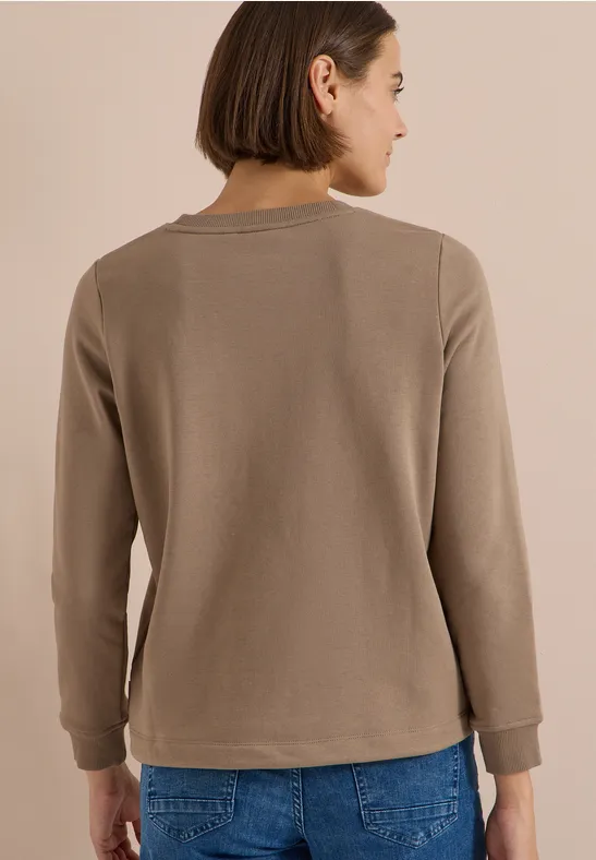 Lässiges Sweatshirt mit Tunnelzug-Saum