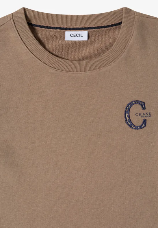 Lässiges Sweatshirt mit Tunnelzug-Saum