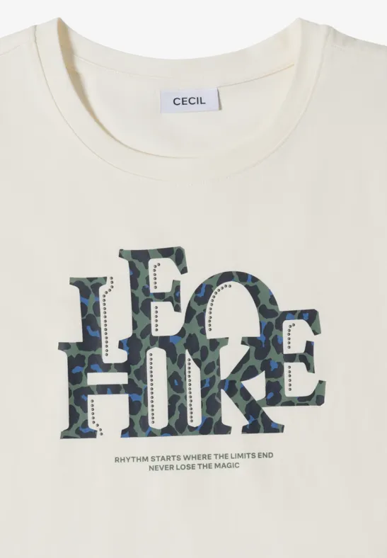 Legeres 3/4-Arm Shirt mit Grafik-Schriftzug