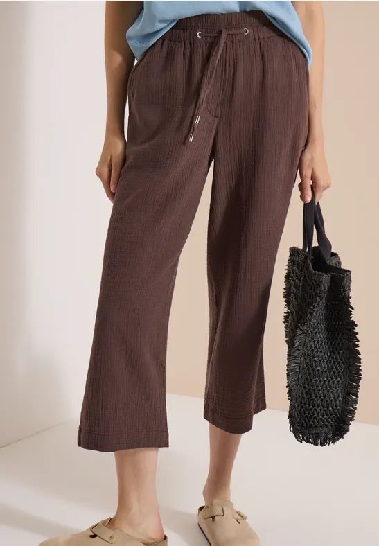 Lässige Culottes aus Baumwoll-Musselin