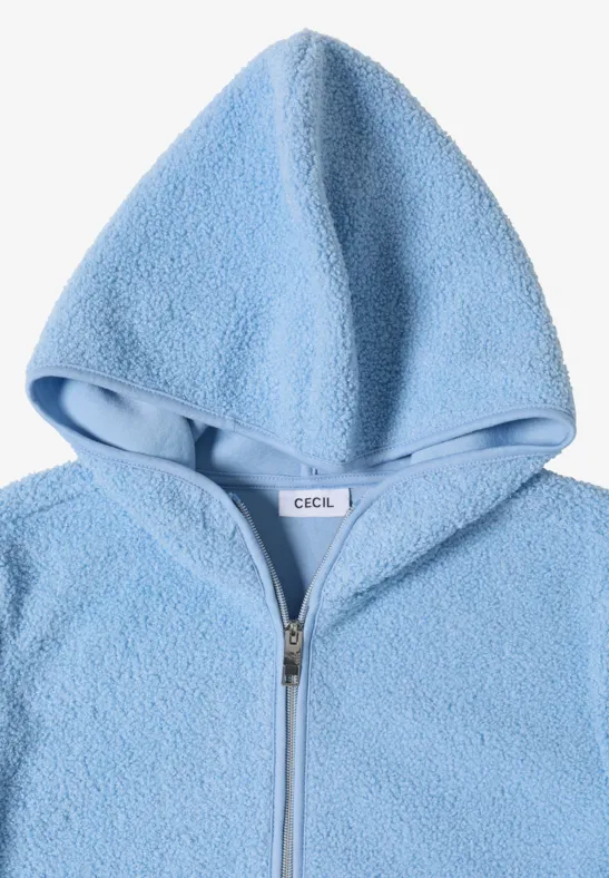 Weiche Teddy-Fleecejacke mit Kapuze