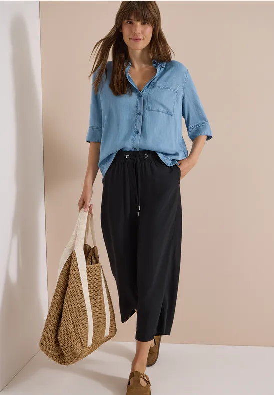 Weite Culotte mit Tunnelzug