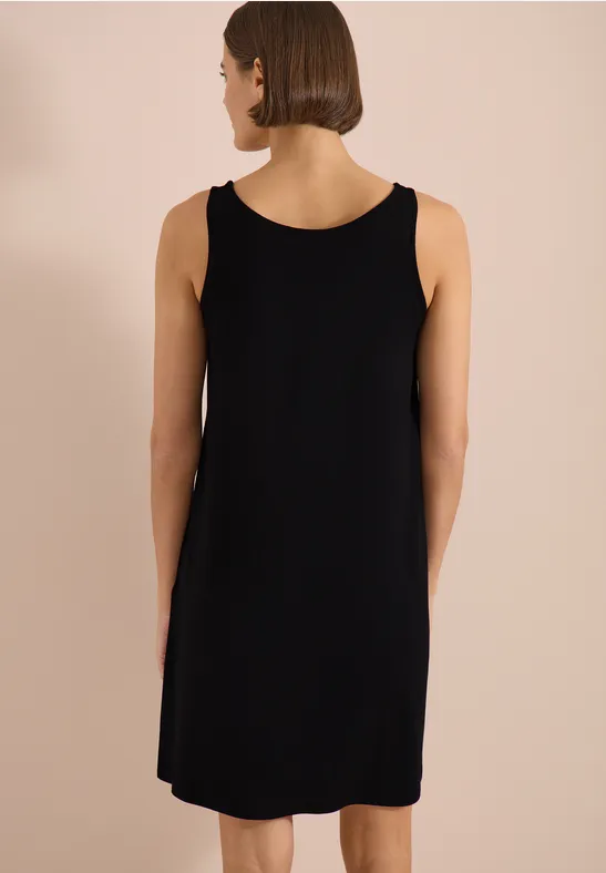 Knielanges Jerseykleid mit Knotendetail
