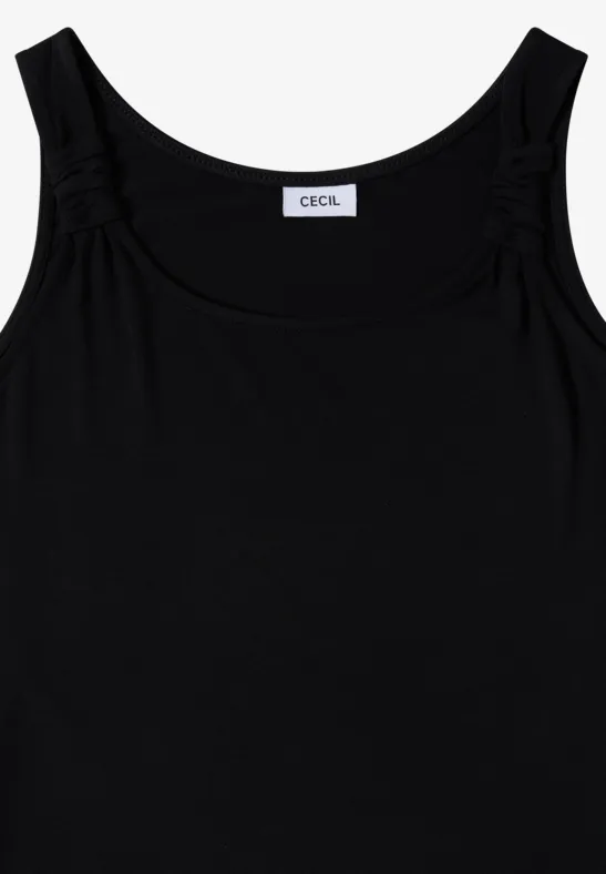 Knielanges Jerseykleid mit Knotendetail