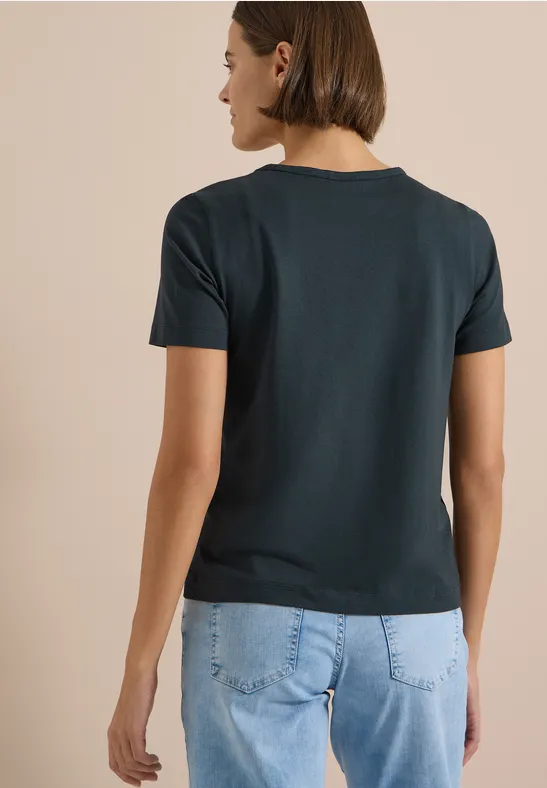 T-Shirt mit Glitzer-Schriftzug