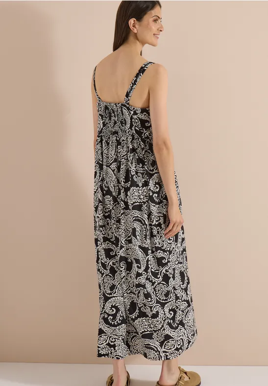 Paisley-Maxikleid mit V-Ausschnitt