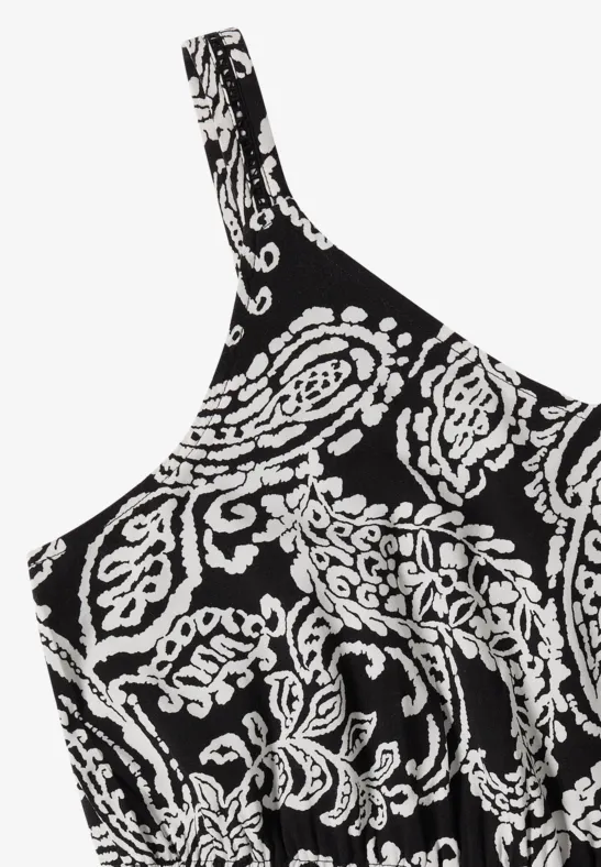 Paisley-Maxikleid mit V-Ausschnitt