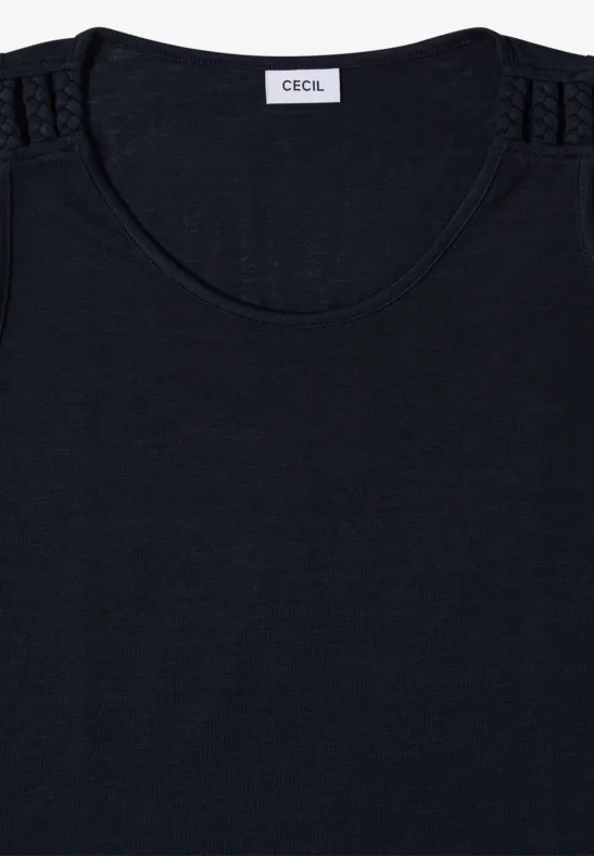 Ärmelloses Top mit geflochtenen Details