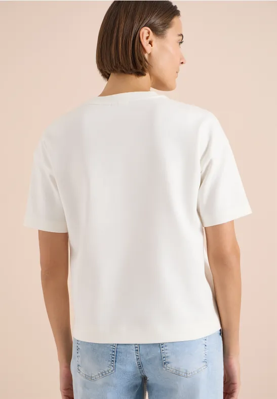 Besticktes Kurzarm-Sweatshirt