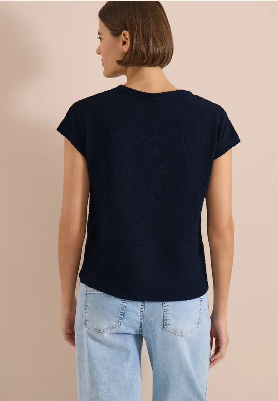 T-Shirt mit Ajour-Struktur