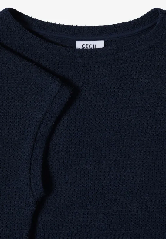 T-Shirt mit Ajour-Struktur