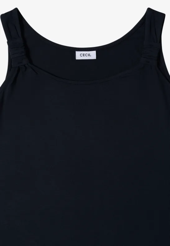 Knielanges Jerseykleid mit Knotendetail