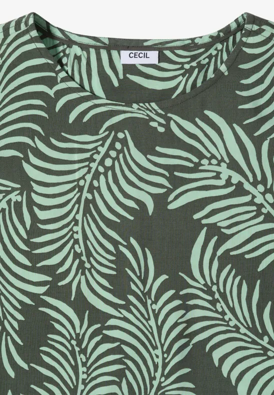 Blusenshirt mit Blätterprint