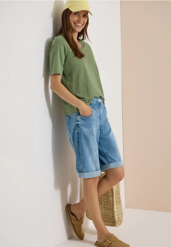 High-Waist Jeansshorts im Loose Fit
